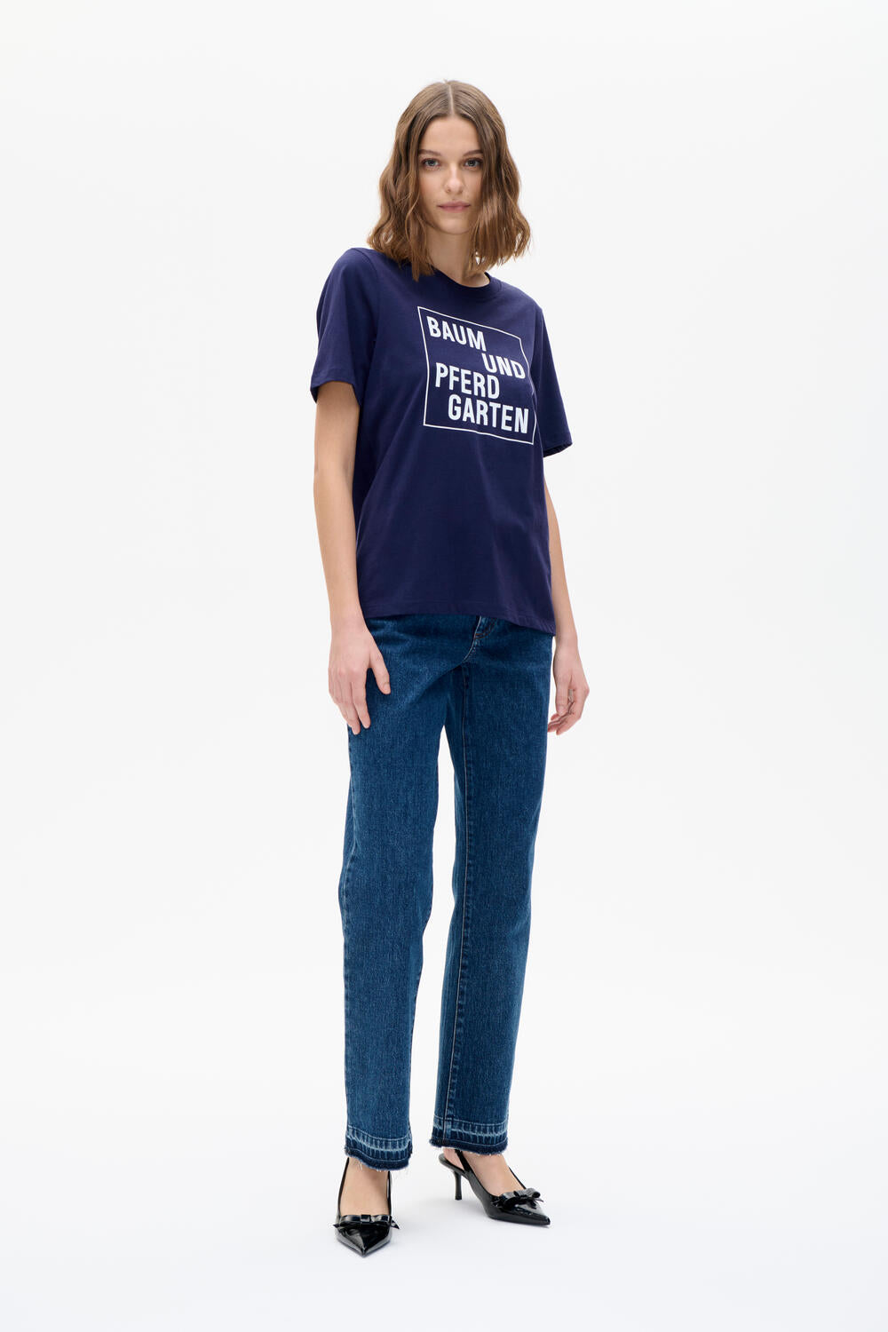 Jawo t-shirt - Navy Logo Box